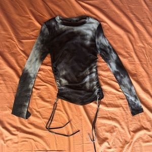 Mesh Long sleeve with ruched details